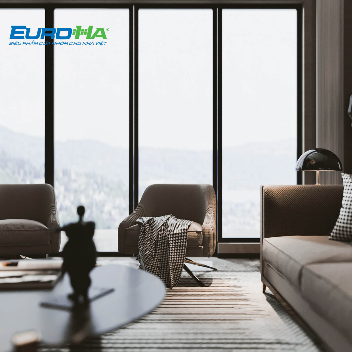 cửa nhôm euroha chống ồn, cách nhiệt