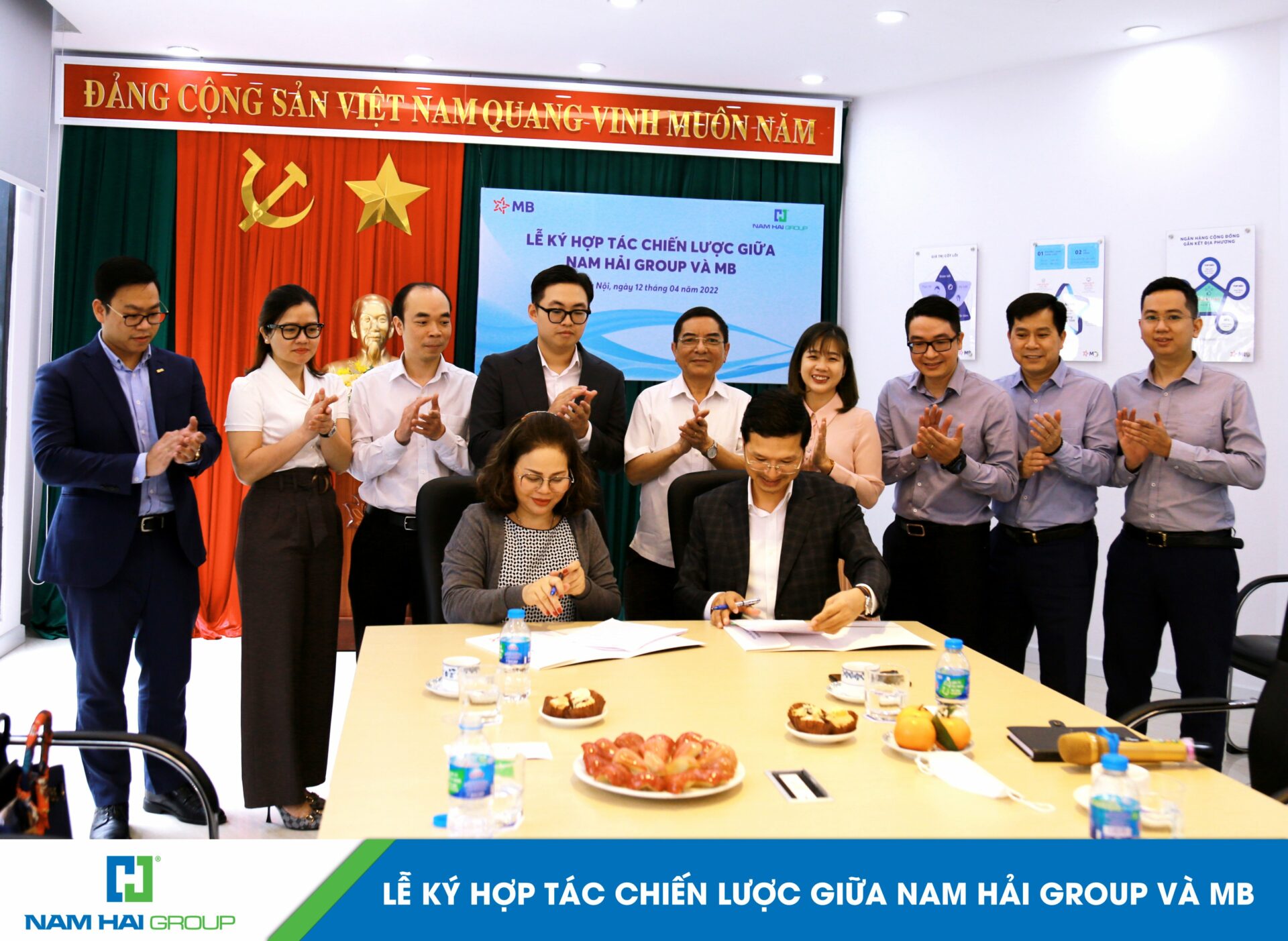 lễ ký kết hợp tác giữa nam hải group với ngân hàng quân đội mb